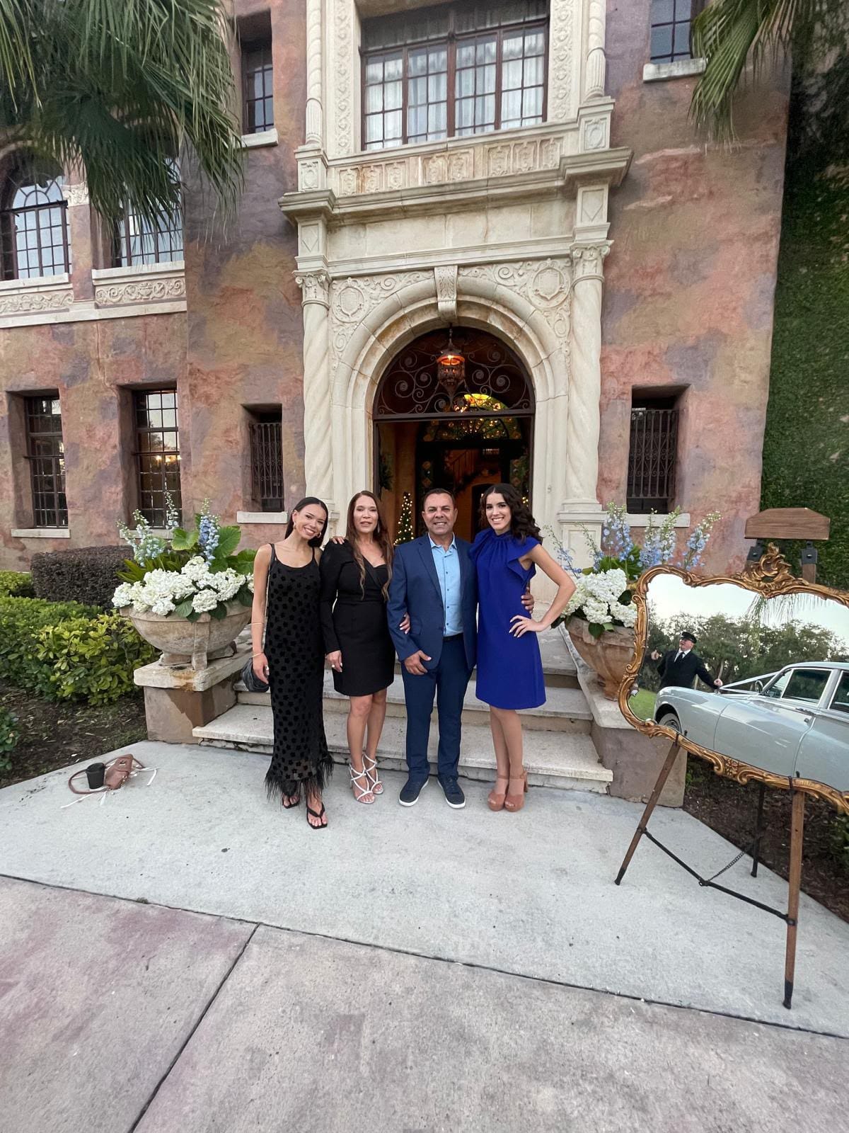 The Diniz family — Marcelo, Neicy, Ashley and Kathleen