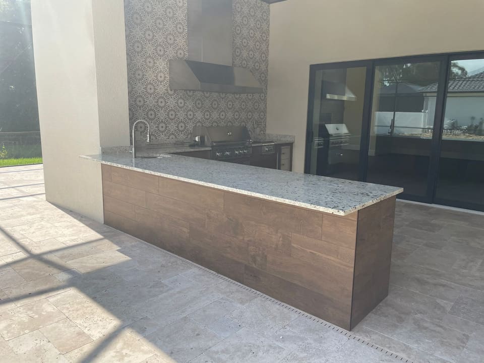 Completed outdoor kitchen
