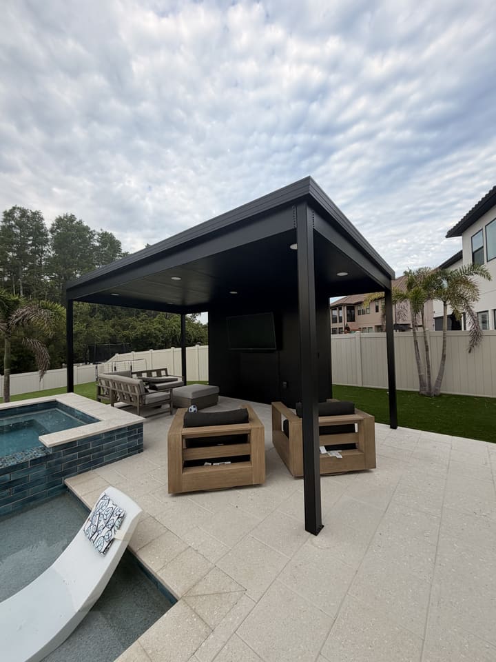 Completed pergola