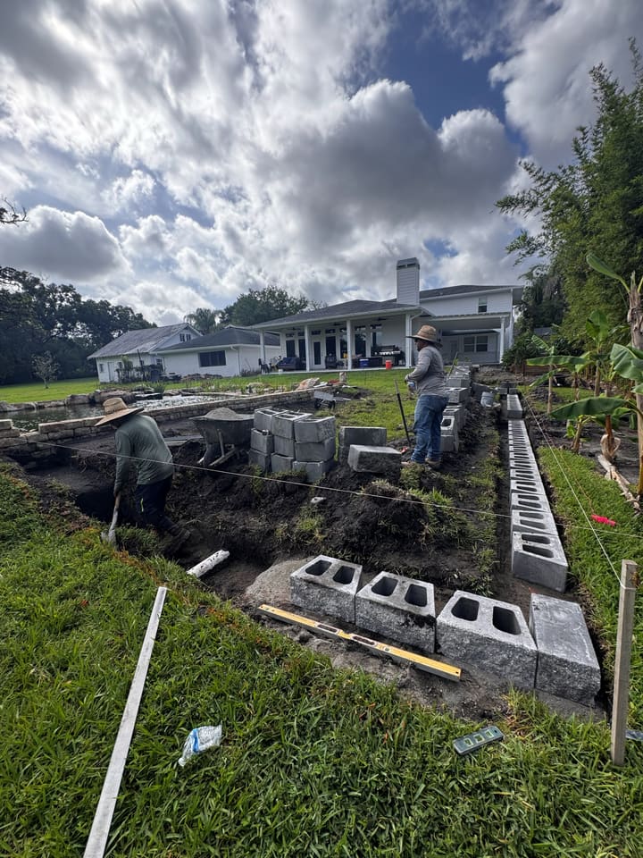 Retaining walls in Tampa Bay